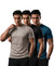 T.T. Men Dri-Fit Polyester Dot- Knit Fabric| Round Neck | Half Sleeve | Sweat-Wicking Gym & Active Wear Tees Pack Of 3 Light Grey,Black,Teal