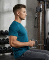 T.T. Men Dri-Fit Polyester Dot- Knit Fabric| Round Neck | Half Sleeve | Sweat-Wicking Gym & Active Wear Tees Pack Of 3 Light Grey,Black,Teal