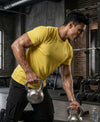 T.T. Men Dri-Fit Polyester Dot- Knit Fabric| Round Neck | Half Sleeve | Sweat-Wicking Gym & Active Wear Tees Pack Of 3 Black,Navy,Yellow