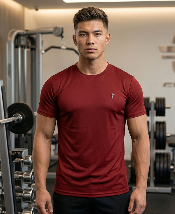 T.T. Men Dri-Fit Polyester Dot- Knit Fabric| Round Neck | Half Sleeve | Sweat-Wicking Gym & Active Wear Tees Pack Of 3 Light Blue,Maroon,White