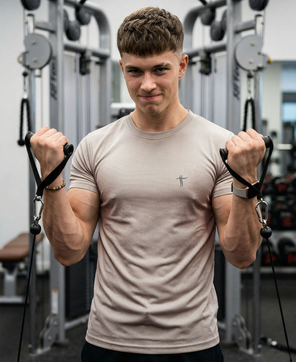 T.T. Men Dri-Fit Polyester Dot- Knit Fabric| Round Neck | Half Sleeve | Sweat-Wicking Gym & Active Wear Tees Pack Of 3 Light Blue,Light Grey,Black