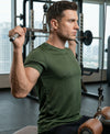 T.T. Men Dri-Fit Polyester Dot- Knit Fabric| Round Neck | Half Sleeve | Sweat-Wicking Gym & Active Wear Tees Pack Of 3 Black,Blue,Olive
