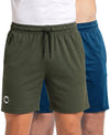 T.T. Men|Dri Fit Sports Short|Regular Fit|Side Pocket|Ideal For Gym, Sports & Daily Wear|Pack Of 2-Olive,Teal