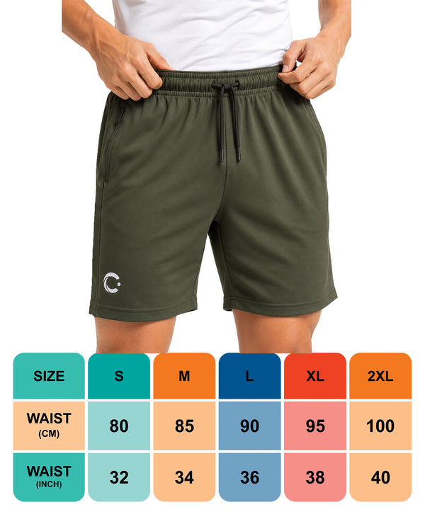 T.T. Men|Dri Fit Sports Short|Regular Fit|Side Pocket|Ideal For Gym, Sports & Daily Wear|Pack Of 2-Olive,Teal