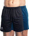 T.T. Men|Dri Fit Sports Short|Regular Fit|Side Pocket|Ideal For Gym, Sports & Daily Wear|Pack Of 2-Black,Teal