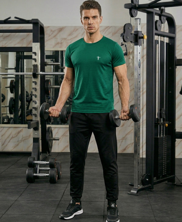 T.T. Men Dri-Fit Polyester Dot- Knit Fabric| Round Neck | Half Sleeve | Sweat-Wicking Gym & Active Wear Tees Pack Of 4 Steel Grey,Orange,Light Blue,Green