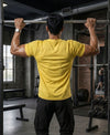 T.T. Men Dri-Fit Polyester Dot- Knit Fabric| Round Neck | Half Sleeve | Sweat-Wicking Gym & Active Wear Tees Pack Of 4 Steel Grey,Orange,Maroon,Yellow