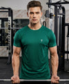 T.T. Men Dri-Fit Polyester Dot- Knit Fabric| Round Neck | Half Sleeve | Sweat-Wicking Gym & Active Wear Tees Pack Of 3 Steel Grey,Orange,Green