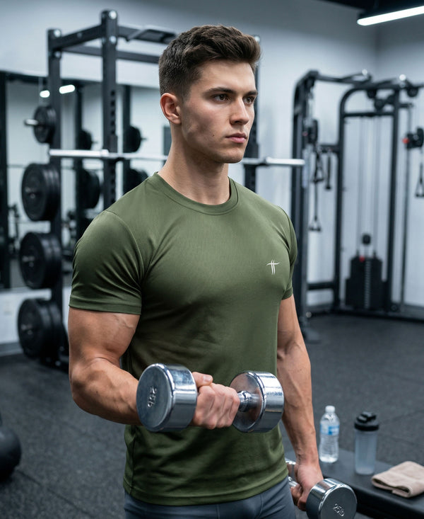 T.T. Men Dri-Fit Polyester Dot- Knit Fabric| Round Neck | Half Sleeve | Sweat-Wicking Gym & Active Wear Tees Pack Of 3 Steel Grey,Orange,Dark Green