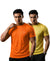 T.T. Men Dri-Fit Polyester Dot- Knit Fabric| Round Neck | Half Sleeve | Sweat-Wicking Gym & Active Wear Tees Pack Of 2 Orange,Yellow