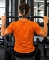 T.T. Men Dri-Fit Polyester Dot- Knit Fabric| Round Neck | Half Sleeve | Sweat-Wicking Gym & Active Wear Tees Pack Of 2 Orange,Light Grey