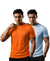 T.T. Men Dri-Fit Polyester Dot- Knit Fabric| Round Neck | Half Sleeve | Sweat-Wicking Gym & Active Wear Tees Pack Of 2 Orange,Light Blue