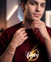 T.T. Men|Oversized Printed T-Shirt|Round Neck|Soft Breathable Cotton Fabric | Street , Casual & Outdoor Wear Tees|Rise Print|Maroon