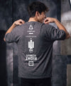 T.T. Men|Oversized Printed T-Shirt|Round Neck|Soft Breathable Cotton Fabric | Street , Casual & Outdoor Wear Tees|Rise Print|Anthra Melange
