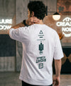 T.T. Men|Oversized Printed T-Shirt|Round Neck|Soft Breathable Cotton Fabric | Street , Casual & Outdoor Wear Tees|Rise Print|White