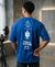T.T. Men|Oversized Printed T-Shirt|Round Neck|Soft Breathable Cotton Fabric | Street , Casual & Outdoor Wear Tees|Rise Print|Royal Blue