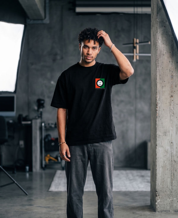 T.T. Men|Oversized Printed T-Shirt|Round Neck|Soft Breathable Cotton Fabric | Street , Casual & Outdoor Wear Tees|Change Print|Black