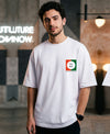 T.T. Men|Oversized Printed T-Shirt|Round Neck|Soft Breathable Cotton Fabric | Street , Casual & Outdoor Wear Tees|Change Print|White