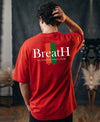 T.T. Men|Oversized Printed T-Shirt|Round Neck|Soft Breathable Cotton Fabric | Street , Casual & Outdoor Wear Tees|Change Print|Red
