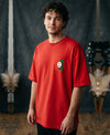 T.T. Men|Oversized Printed T-Shirt|Round Neck|Soft Breathable Cotton Fabric | Street , Casual & Outdoor Wear Tees|Change Print|Red