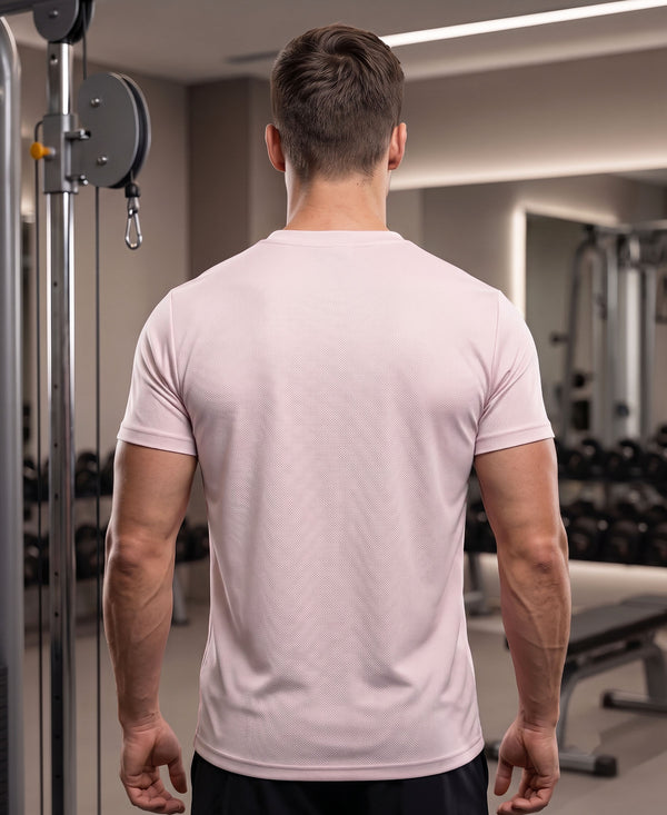 T.T. Men Dri-Fit Polyester Dot- Knit Fabric| Round Neck | Half Sleeve | Sweat-Wicking Gym & Active Wear TeesMovie