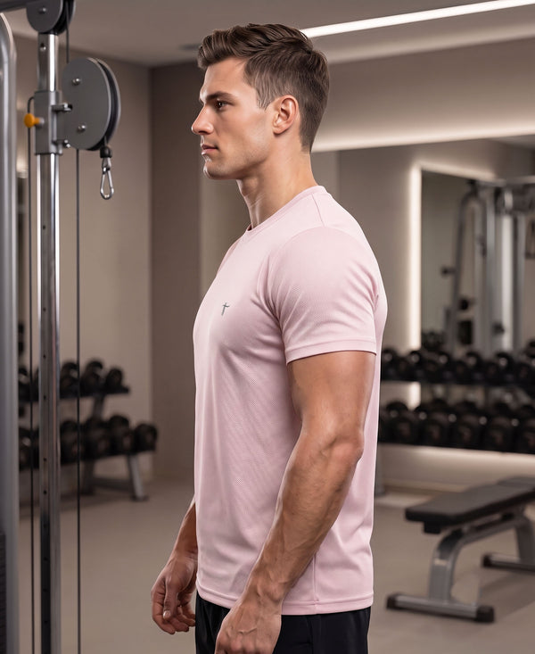 T.T. Men Dri-Fit Polyester Dot- Knit Fabric| Round Neck | Half Sleeve | Sweat-Wicking Gym & Active Wear TeesMovie
