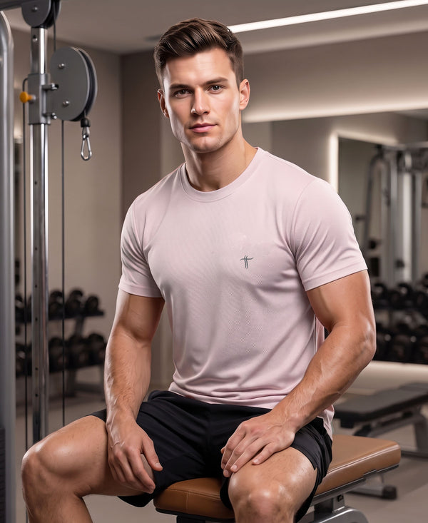 T.T. Men Dri-Fit Polyester Dot- Knit Fabric| Round Neck | Half Sleeve | Sweat-Wicking Gym & Active Wear TeesMovie
