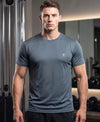 T.T. Men Dri-Fit Polyester Dot- Knit Fabric| Round Neck | Half Sleeve | Sweat-Wicking Gym & Active Wear TeesDark Grey