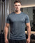 T.T. Men Dri-Fit Polyester Dot- Knit Fabric| Round Neck | Half Sleeve | Sweat-Wicking Gym & Active Wear TeesDark Grey