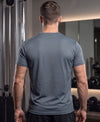 T.T. Men Dri-Fit Polyester Dot- Knit Fabric| Round Neck | Half Sleeve | Sweat-Wicking Gym & Active Wear TeesDark Grey