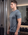 T.T. Men Dri-Fit Polyester Dot- Knit Fabric| Round Neck | Half Sleeve | Sweat-Wicking Gym & Active Wear TeesDark Grey