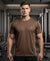 T.T. Men Dri-Fit Polyester Dot- Knit Fabric| Round Neck | Half Sleeve | Sweat-Wicking Gym & Active Wear TeesBrown