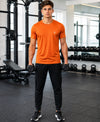 T.T. Men Dri-Fit Polyester Dot- Knit Fabric| Round Neck | Half Sleeve | Sweat-Wicking Gym & Active Wear Tees Pack Of 2 Neon Green,Orange