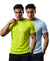 T.T. Men Dri-Fit Polyester Dot- Knit Fabric| Round Neck | Half Sleeve | Sweat-Wicking Gym & Active Wear Tees Pack Of 2 Neon Green,Light Blue