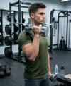 T.T. Men Dri-Fit Polyester Dot- Knit Fabric| Round Neck | Half Sleeve | Sweat-Wicking Gym & Active Wear Tees Pack Of 2 Neon Green,Dark Green