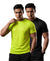 T.T. Men Dri-Fit Polyester Dot- Knit Fabric| Round Neck | Half Sleeve | Sweat-Wicking Gym & Active Wear Tees Pack Of 2 Neon Green,Black