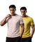 T.T. Men Dri-Fit Polyester Dot- Knit Fabric| Round Neck | Half Sleeve | Sweat-Wicking Gym & Active Wear Tees Pack Of 2 Movie-Yellow