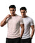 T.T. Men Dri-Fit Polyester Dot- Knit Fabric| Round Neck | Half Sleeve | Sweat-Wicking Gym & Active Wear Tees Pack Of 2 Movie-White