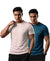 T.T. Men Dri-Fit Polyester Dot- Knit Fabric| Round Neck | Half Sleeve | Sweat-Wicking Gym & Active Wear Tees Pack Of 2 Movie-Teal