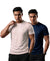 T.T. Men Dri-Fit Polyester Dot- Knit Fabric| Round Neck | Half Sleeve | Sweat-Wicking Gym & Active Wear Tees Pack Of 2 Movie-Navy