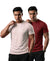 T.T. Men Dri-Fit Polyester Dot- Knit Fabric| Round Neck | Half Sleeve | Sweat-Wicking Gym & Active Wear Tees Pack Of 2 Movie-Maroon
