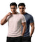 T.T. Men Dri-Fit Polyester Dot- Knit Fabric| Round Neck | Half Sleeve | Sweat-Wicking Gym & Active Wear Tees Pack Of 2 Movie,Dark Grey
