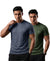 T.T. Men Dri-Fit Polyester Dot- Knit Fabric| Round Neck | Half Sleeve | Sweat-Wicking Gym & Active Wear Tees Pack Of 2 Dark Grey,Olive