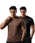 T.T. Men Dri-Fit Polyester Dot- Knit Fabric| Round Neck | Half Sleeve | Sweat-Wicking Gym & Active Wear Tees Pack Of 2 Brown,Black