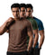 T.T. Men Dri-Fit Polyester Dot- Knit Fabric| Round Neck | Half Sleeve | Sweat-Wicking Gym & Active Wear Tees Pack Of 3 Brown,Olive,Teal
