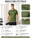 Hiflyers Men|Regular Fit|Dri-Fit|Pique Polo Half Sleeve T-Shirt For Men|Polo For Men|Green