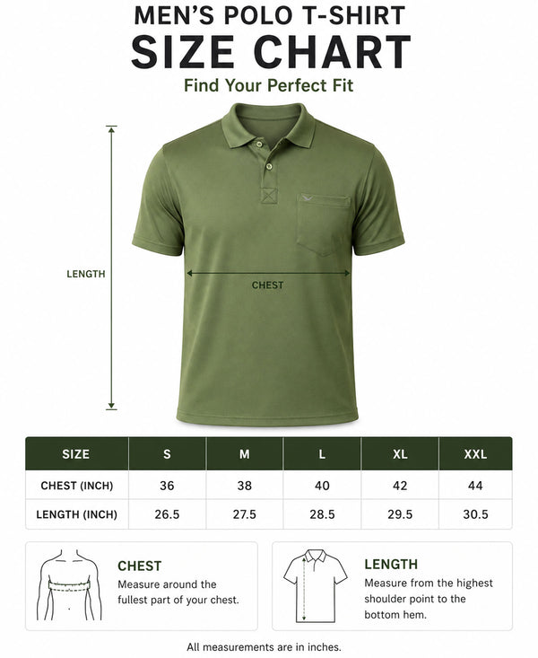 Hiflyers Men|Regular Fit|Dri-Fit|Pique Polo Half Sleeve T-Shirt For Men|Polo For Men|Green