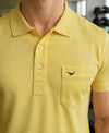 Hiflyers Men|Regular Fit|Dri-Fit|Pique Polo Half Sleeve T-Shirt For Men|Polo For Men|Yellow