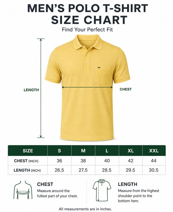 Hiflyers Men|Regular Fit|Dri-Fit|Pique Polo Half Sleeve T-Shirt For Men|Polo For Men|Yellow