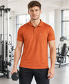 Hiflyers Men|Regular Fit|Dri-Fit|Pique Polo Half Sleeve T-Shirt For Men|Polo For Men|Orange